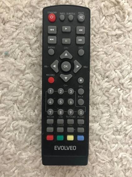 Ovladač k Set top boxu Evolveo (funguje např. i se zn. Sencor)