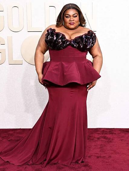 Da'Vine Joy Randolph at the 81st Golden Globe Awards held at the Beverly Hilton Hotel on January 7, 2024 in Beverly Hills, California.