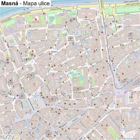 Masná - mapy | Kurzy.cz