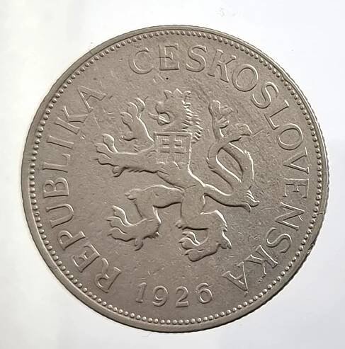 5 Kč 1926 - povedená - Numismatika