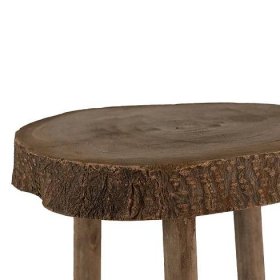 Dekorační květinový dřevěný kulatý stolek - Ø 24*36 cm - Clayre & Eef - 6H2221 - LaHome.cz