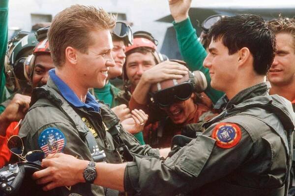 Val Kilmer and Tom Cruise in 'Top Gun.'