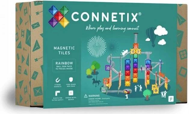 Connetix Rainbow Ball Run Pack 92 ks