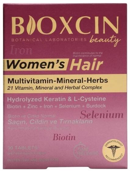 Bioxcin Beauty na posílení vlasů pro ženy keratin kolagen 30 tablet