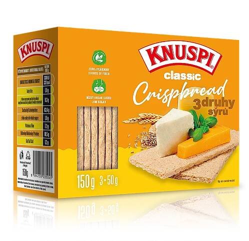 Knuspi chrumkavé plátky 3 druhy syra 150g