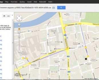 Zobrazení trasy v mapě google