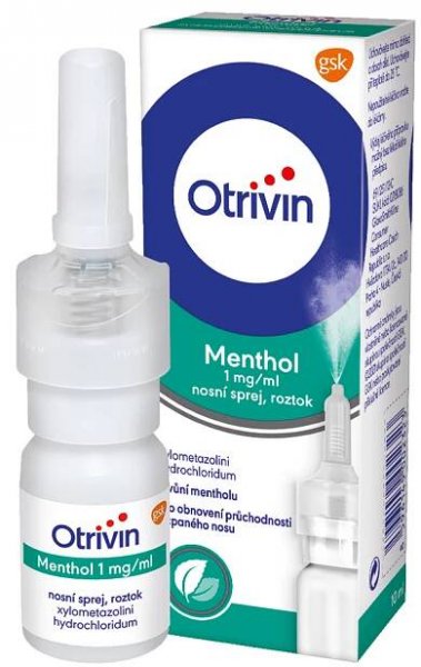 Otrivin Menthol 1mg/ml nosní sprej při léčbě ucpaného nosu 10 ml - Příbalový leták