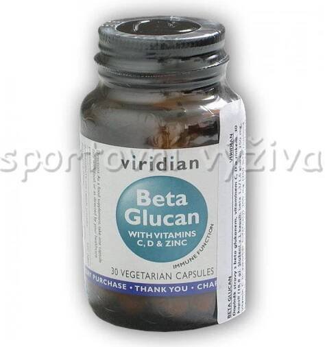 Viridian Beta Glucan 30 kapslí