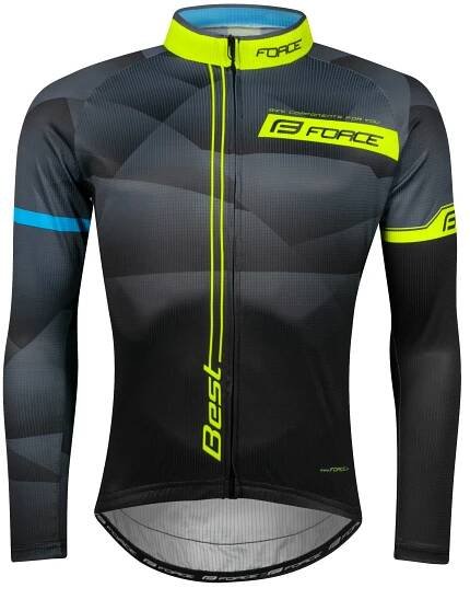 FORCE - dres BEST dlouhý rukáv,černo-fluo | bikero.cz