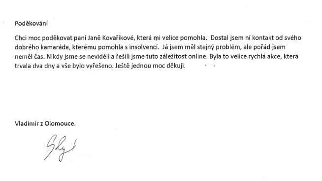 Reference Abivia - Vladimír z Olomouce, Kovaříková