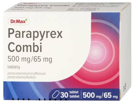 Parapyrex Combi 500 mg / 65mg 1×30tbl, liek proti bolesti a horúčke