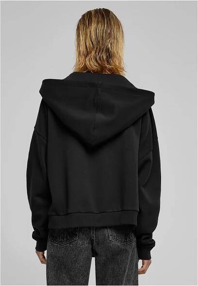 Dámská mikina s kapucí Boxy Zip Hoody černá