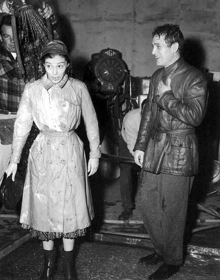 Pier Angeli, Paul Newman - Někdo tam nahoře mě má rád - Z natáčení