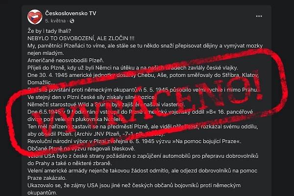 OVĚŘOVNA: Američané chtěli srovnat Plzeň se zemí, lže o konci druhé světové války dezinformace
