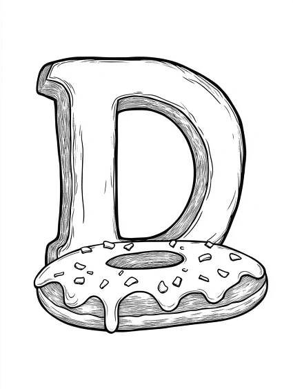 Omalovánky s písmenem D 23