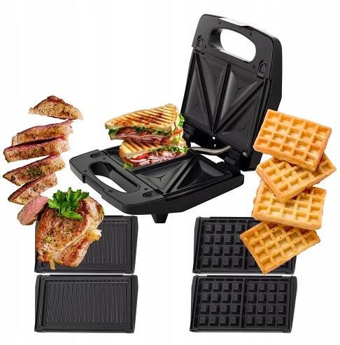 SENDVIČOVAČ SANDWICH ELEKTRICKÝ GRIL VAFLOVAČ 3-v-1 KAMILLE Značka Kamille