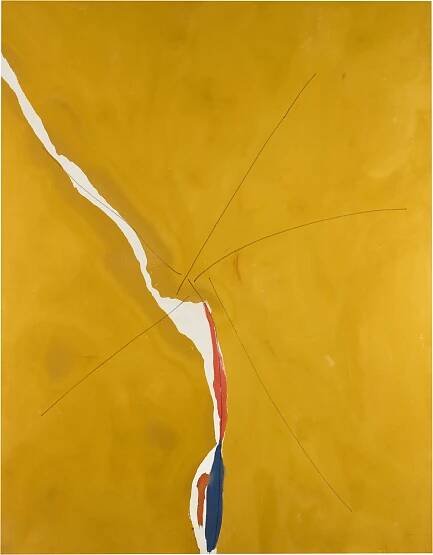 Helen Frankenthaler, Sesame, 1970. Acrylic on canvas, 106 × 82 ½ inches (269.2 × 209.6 cm) © 2018 Helen Frankenthaler Foundation, Inc./Artists Rights Society (ARS), New York