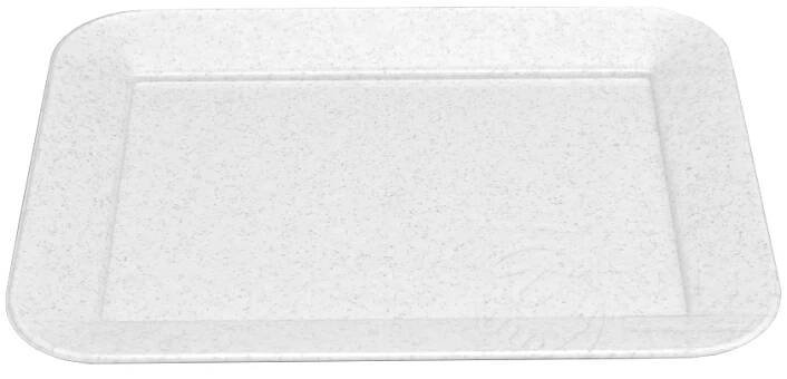 Plastový obdélníkový podnos TVAR - Mramorový (17,5x13,5cm)
