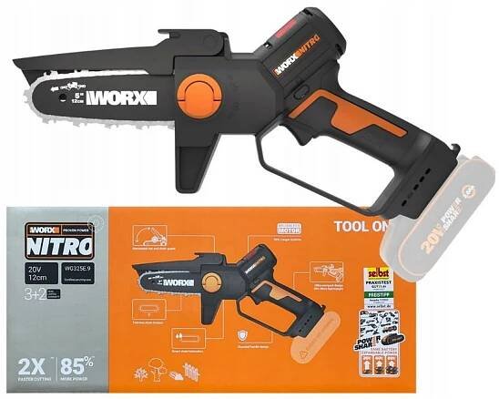 WORX Řetězová pila jednoruční AKU WG325E.9 (bez AKU)