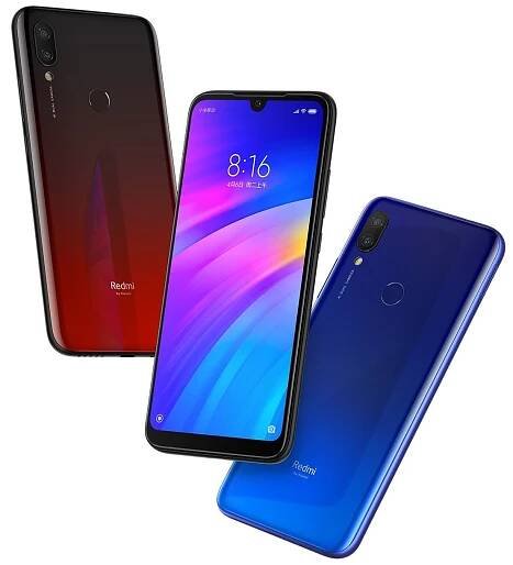 Smartphone Xiaomi Redmi 7 64 GB Dual SIM modrý Úhlopříčka displeje 6.26"