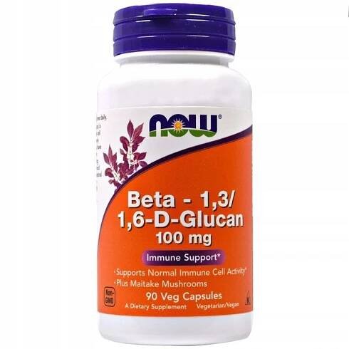 NOW FOODS Beta Glukán - Beta-1,3/1,6-D-Glucan 100 mg (90 kapsúl)