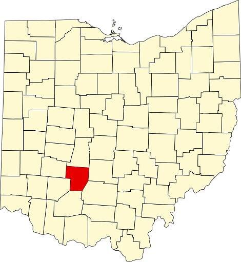 Map of Ohio highlighting Fayette County