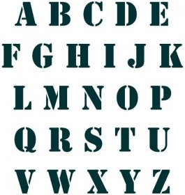 Big Alphabet Stencils Printable
