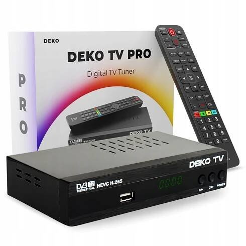 TUNER DEKODÉR DVBT2 DekoTV PRO pozemní televize DVB-T2 HEVC H.265 DEKO
