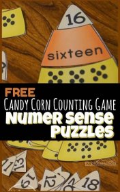 Help young learners work on number sense with this super cute, fall themed candy corn counting game. Simply grab the template in the pdf file to make these number sense puzzles and you are ready to practice counting with preschool, pre k, and kindergarten age students.