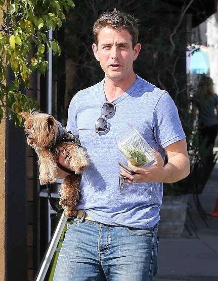 EXCLUSIVE: New Kids on the Block's Joey McIntyre walks his dog in Los Angeles, California