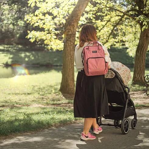 PETITE&MARS Batoh přebalovací na kočárek Jack - série Catchthemoment Dusty Rose
