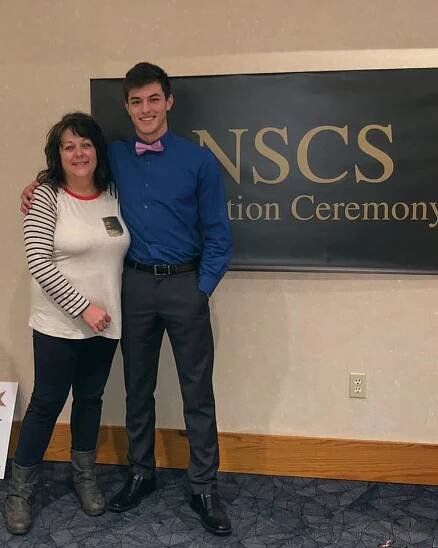 Griffin Johnson with his Mother