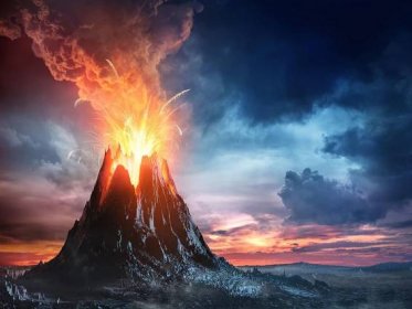 Sopky v erupce — Stock fotografie