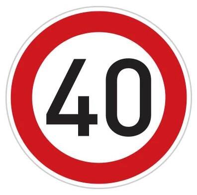 B20a_Nejvyšší dovolená rychlost (40km/h)