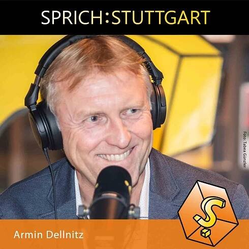 Armin Dellnitz bei der Podcast Aufzeichnung von SPRICH:STUTTGART