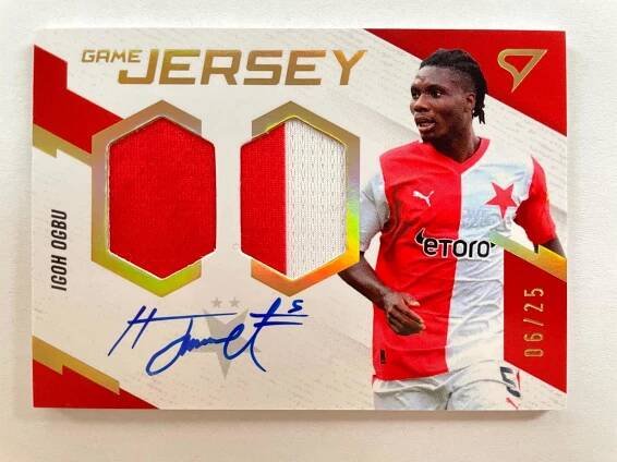 Karta Igoh Ogbu – SK Slavia Praha – Game Jersey auto (Sportzoo)
