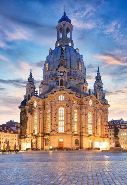 luteránský kostel dresden frauenkirche v drážďanech v noci, německo - frauenkirche drážďany - stock snímky, obrázky a fotky