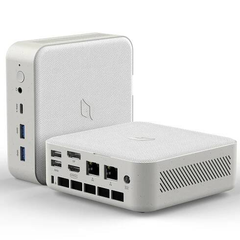 Mini PC * 7 5700U (8C/16T,up to 4.3 GHz), 8GB DDR4 * 512GB PCIe SSD, * Computer Mini Desktop Supports Triple Display/WiFi/BT5.0/*+DP