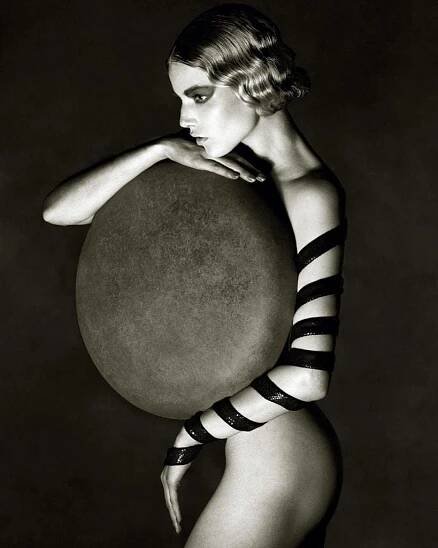 Albert Watson, Suvi Koponen with Disc, New York City, 2012, Archival Pigment Photograph