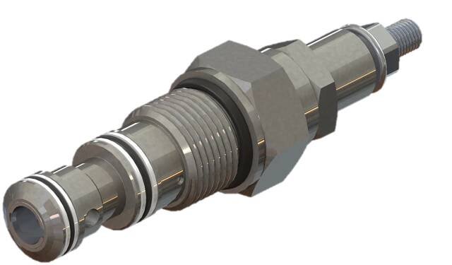  Hydraulický ventil HYDAC DWM12121ZD pre funkciu kompenzátora tlaku s tlakovou ochranou