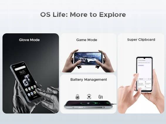 DOOGEE Smartfon BLADEGT 5G 6,72" 32/256GB 120Hz 5500mAh 48MP NFC WiFi6 AI Funkce odemknutí otiskem prstu bezkontaktní platby (NFC) rozpoznávání obličeje rychlé nabíjení