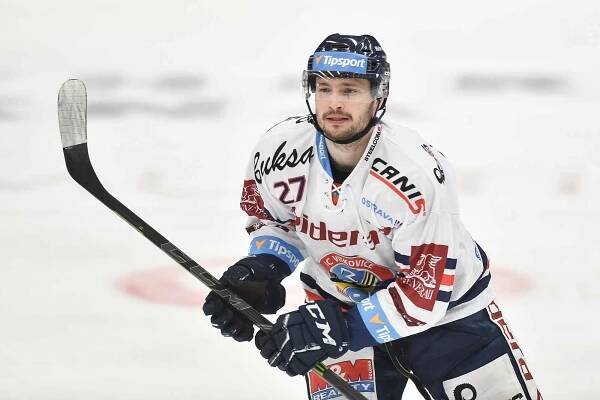 Utkání 36. kola hokejové extraligy: HC Vítkovice Ridera - HC Kometa Brno, 18. ledna 2019 v Ostravě. Na snímku (zleva) Rastislav Dej.