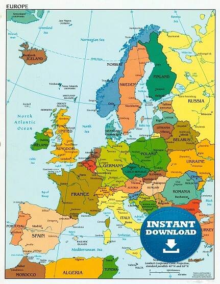 Political Map Of Europe