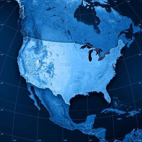 topografická mapa usa - spojené státy americké severní amerika - stock snímky, obrázky a fotky