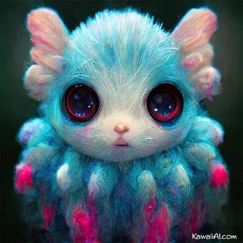 Mega cute hairy Spider-Octopus with big fairy ears