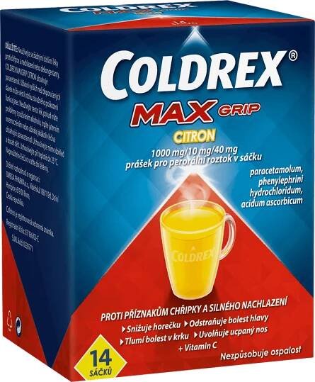 Fotografie Coldrex MAXGrip Citron sáčky 14 ks
