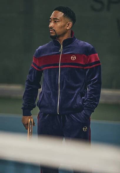DAMARIND TRACKTOP - Sportovní bunda - maritime blue/merlot