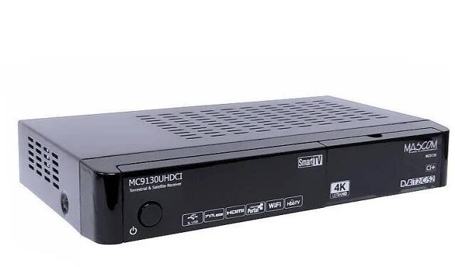 Set-top box Mascom MC9130 UHDCI s přístupovou kartou a HbbTV i pro DVB-T2