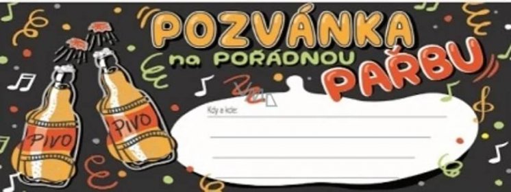 Nekupto Pozvánka na narozeninovou oslavu Pivo 20 x 10 cm 5 kusů - VMD drogerie a parfumerie