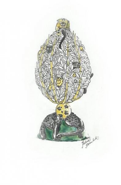 Luxusní klenot "Šelmy" se zlatou uncovou mincí Gustav Fabergé proof | Česká mincovna